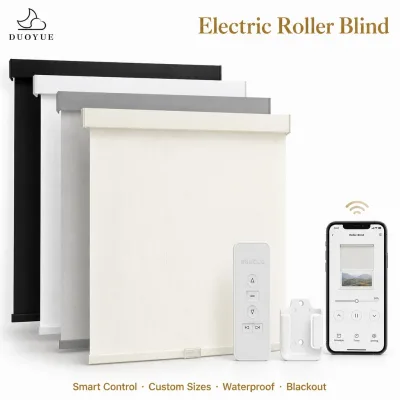 High Quality Customize Size Waterproof Blackout Automatic Remote and App Control Easy to Install Roller Blinds for Kitchen