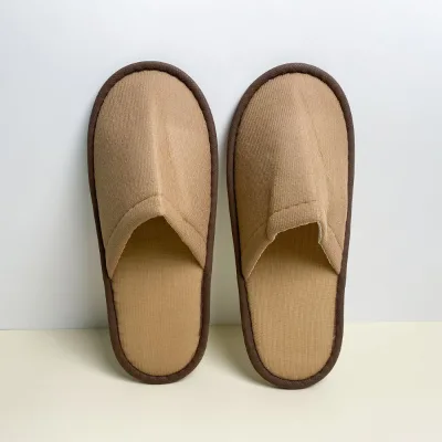 Environmentally Friendly and Comfortable Hotel Guest Slippers, Disposable EVA Sole with Anti slip Design and Embroidered logo