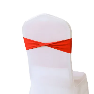 Chair Sashes Bows Chair Bands Slider Sashes for Covers Elastic Bands Ties Without Buckle Decorations for Wedding Party Events