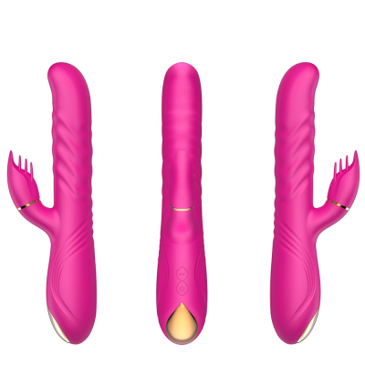 Rechargeable Funny Trident Rabbit Vibrator Vibrating Women Orgasm G Spot AV Vibrator Intimate Adult Toys