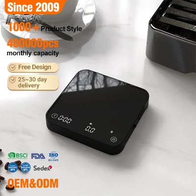 OEM Small Mini Ultra Thin USB Espresso 2000g 0.1g Digital Automatic Drip Coffee Weighing Balance Coffee Scale