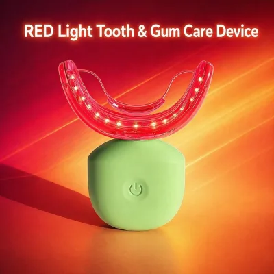 Custom Logo 660nm + 850nm Deep Gum Care Red and NIR Light Device for Sensitive Gums, Inflammation Relief & Tissue Regeneration
