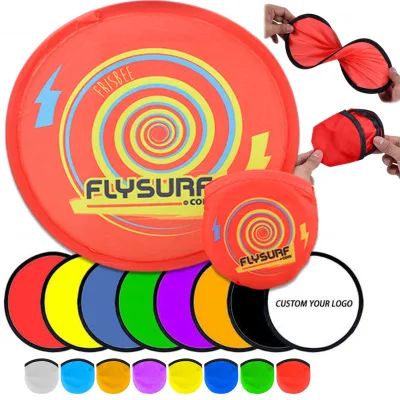 OEM Round Folding Handheld Fan Foldable Portable Small Hand Fan Nylon Flying Disc