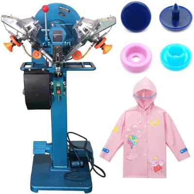 Automatic Prong Snap Button Attaching Machine Clothes  Eyelets Machine Press Snap Fasteners Machine for Hand Bag