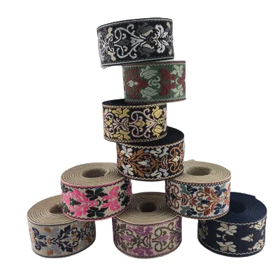 Hot Sale Pure Polyester Butterfly Shape Polyester Embroidered Shoulder Strap Single Side Jacquard Embossed Logo Elastic Webbing