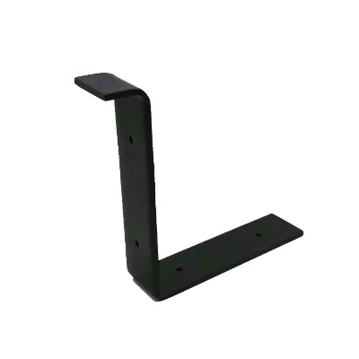 Celia 7.25"L X 4"H Black Powder Coating Metal Bracket for Wooden Hidden Bracket Shelf