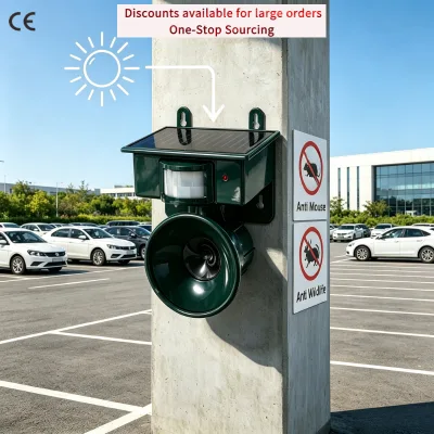 No-chemical Heavy Duty Ultrasonic Mouse Repeller ABS Solar Powered Eco-Friendly Photocell Day/Night 3 Modes