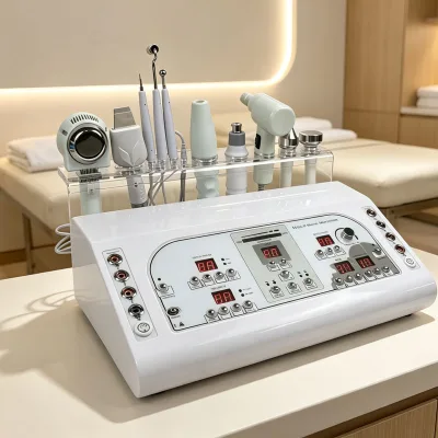 Combined Cosmetic Device Au-8208B 10-in-1 Beauty Device Cover Full Facial Skincare Needs