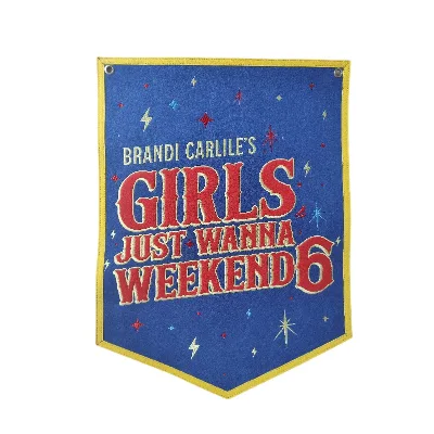 Custom Size Logo Promotion Advertising Custom Name Wording Felt Flag Pennant Banner