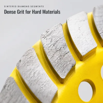 Smooth Grinding Turbo Diamond Cup Wheel, Sintered Diamond Segments for Marble, Granite and Concrete Work