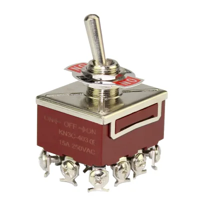 12Pin 32A 250Vac 4PDT ON-OFF-ON Electrical Toggle Switch E-ten 403