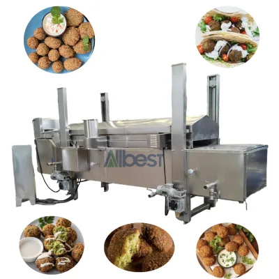 Automatic Chickpea Falafel Pita Lafa Production Line with Fryer Grain Products 200-300kg/h Capacity