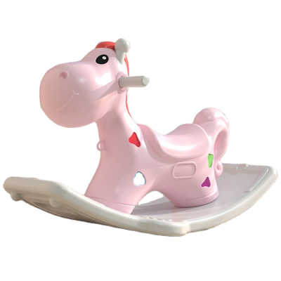 Easy to Assemble Rocking Horse for Kids Child Toy Strong Structure Baby Girl Rocking Horse Kids Skid Proof Plastic Rocking Horse