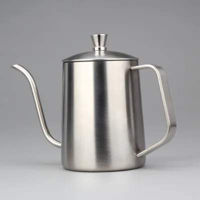Best Seller Single-Handed Gooseneck Pour Over Coffee Kettle Pot Easy-to-Use Black Coffee Maker with Mugs Drinkware
