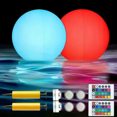 Custom logo Remote Control Colorful Waterproof Changing Lights Plastic Beach Ball Pool for Kids Games