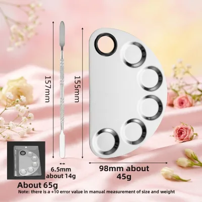 Wholesale Stainless Steel Makeup Mixing Palette Scraper Professional Color Blending Spatula for Foundation & Concealer Salon