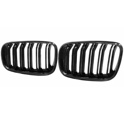 Factory Direct Quality Body Kit for BMW X5 X6 E70 E71 2007-2014 Two-line Bright Black Center Mesh Modified Grille Center Mesh