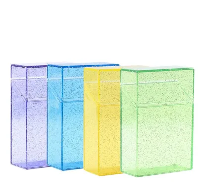 Wholesale Personality Custom Clear Plastic Cigarette Case Fashion Portable Cigarette Box Container