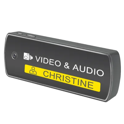 Mini Nameplate Recorder Audio Video Recording Easy Operation Customized 1080P WiFi Waterproof Remote BWC Body Worn Camera