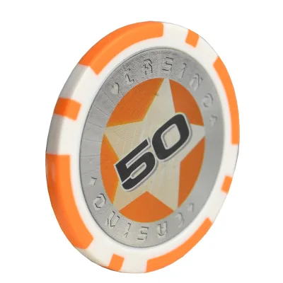 Custom Logo & Pattern ABS Metal Composite Poker Chips for Casino Token & Club Room Use