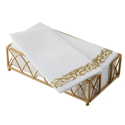 Europe America Western Cuisine Rose Gold Dust-free Napkins Soft Thick Party Wedding Napkins
