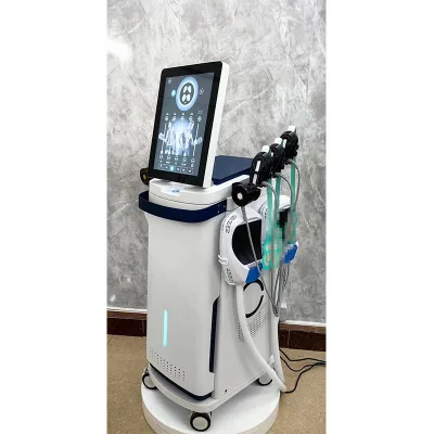 EMS Standing Vertical Body Shaping Machine RF Technology Hot Sculpting Beauty Equipment Stainless Steel Facial Cosmetic Use IT