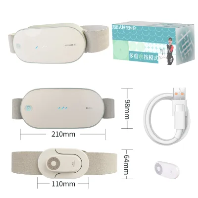 Best-Selling Wireless Remote Control Knocking Back Lumbar Waist Massager Timing Control-Compact Rechargeable ABS On-the-go Pain