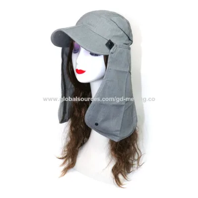 Foldable Fishing Hat Outdoor Hiking Packable UV Protection Wrap Hat Long Visor Sun Hats Soft Fabric Breathable Adjustable Cap