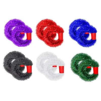 5.5M PVC Christmas Garland Tinsel, Multi-color Artificial Pine Needle Vine for Xmas Tree Wreath Party Home Decoration
