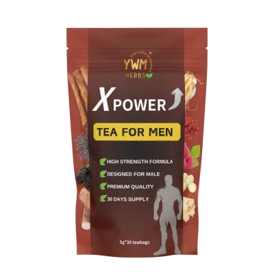 Private Label X-Power Maca Ginseng Herbal Tea for Men Sexual Sugar-Free Tea