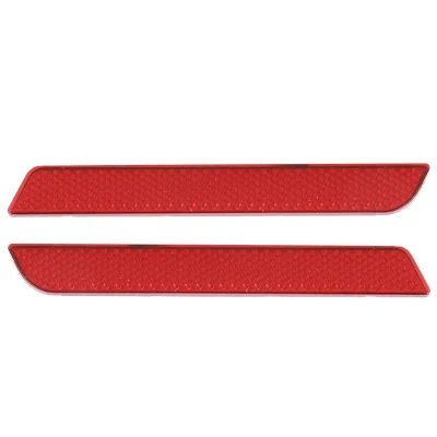 One Pair Saddlebag Reflector Latch Cover Safety Warning Small Size Fit for Touring FLT FLHT FLHRC Red