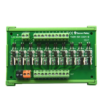 10-Channel Relay Module Transistor Output Circuit Protection PLC Amplification for Microcontroller Control Power Driver Board