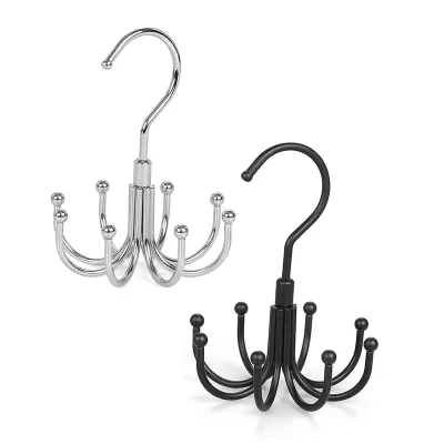 Belt Hanger with 8 Claws Rotatable Belt Organizer for Closet Accessories Rack Scarf Holder Display Hook Hangers