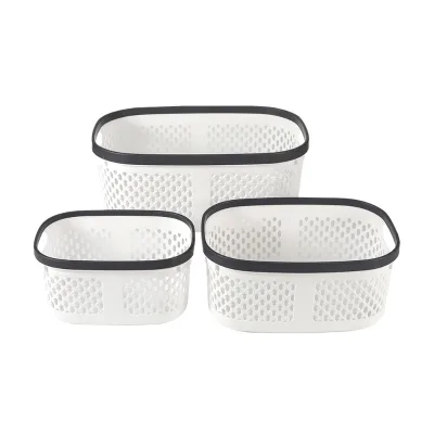 High Quality Durable Household Portable Bathroom PP Cloth  Plastic Storage Laundry Basket