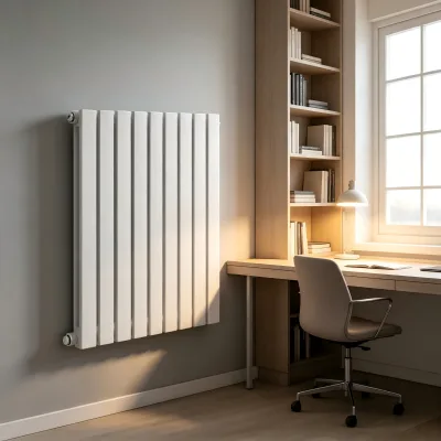 Vertical Copper Aluminum Heating Radiator, White Designer Column Radiator for Central Heating System