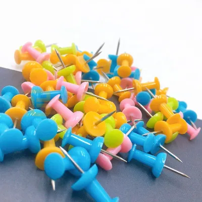 High Quality Customized Push Pin Office Stationery Color Generous Box I-Nail Notice Thumb Tacks Multi-Functional Pushpins