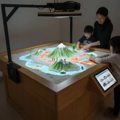 AR Interactive Sandbox 3D Projection Game Kids Playground Equipment  Art Magic Table Customizable Sandpit Games BHG