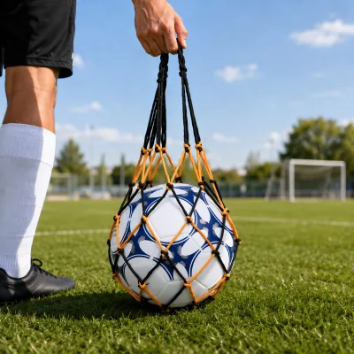 Aiju Wholesale Soccer Ball Bag Basketball Football Mesh Storage Sports Ball Holder Polyester Lightweight Eco-Friendly Durable