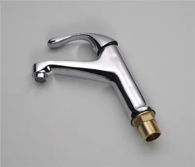 Sleek and Stylish Chrome Plated Brass Bathroom Faucet and Water Tap Combo with Durable Construction