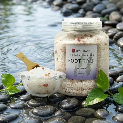 Natural Mineral-Rich Himalayan & Epsom Salt Foot Soak for Muscle Recovery Relaxation Exfoliating Bath for Home Professional Use