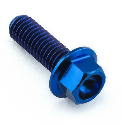 Gr5 Titanium Alloy Hex Flange Bolts High Strength Heat Resistant Titanium Fasteners for Aerospace Machinery Equipment
