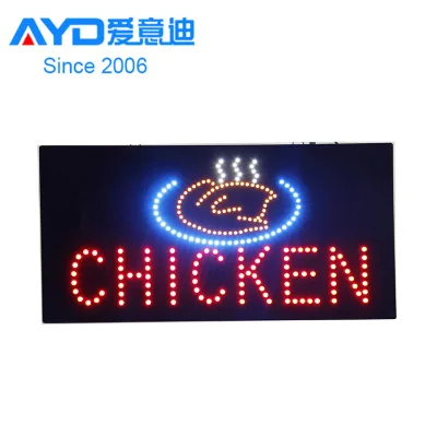 LED Acrylic Open Sign for Chicken Shop Chicken Shop Open Signs