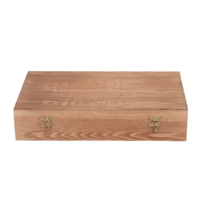 Vintage American Style Rectangle 8-Compartment Wooden Storage Box Moon Cake Chocolate Pie Organization Packaging Box