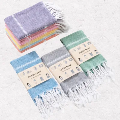 Custom Design Absorbent Cotton Woven Kitchen Towels Set Multi-Purpose Dish Tea Bar Linen Drying Hand Towels Quick-Dry