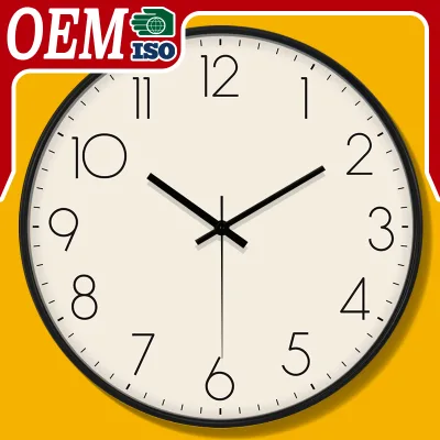 12 Inch Natural Wood Color Environmentally Friendly Material Clock, Factory Wholesale Decoration Silent Wall Clock
