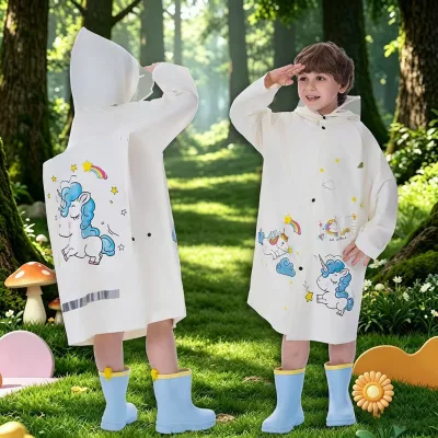 Simple Lightweight TPV Waterproof for for Boys Girls Kids Students Outdoor Travel Cartoon Print Portable