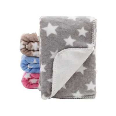 Personalized Fluffy Baby Blanket Warm Fleece Double Layer Soft Cozy Flannel Blanket
