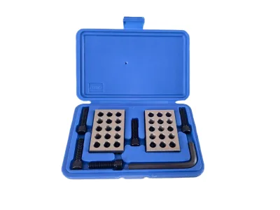 23 Holes Precision Gauge 1-2-3" Blocks with Screw Spanner Parallel Clamping Block Set 23 Holes Parallel Block with Screw Wrench