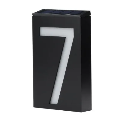 LED Solar House Number Light Waterproof Door Digital Lamp Villa Wall Lamp Night Lights