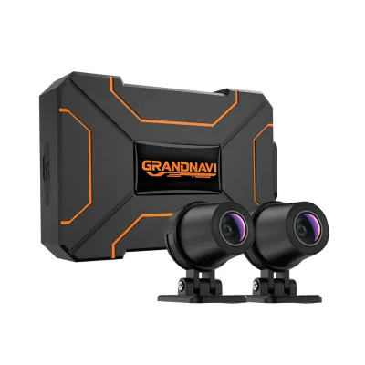 GRANDNAVI Front and Rear 1080P Waterproof WiFi Mini Camera DVR Loop Recording Hidden Motorcycle Dash Cam